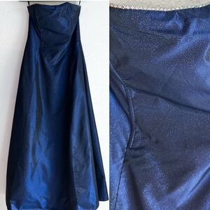 Vintage Jessica McClintock for Gunne Sax Midnight Blue Gown Size 7 Celestial